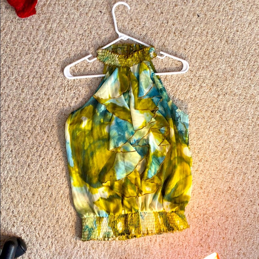 Flowy Forest Green Illusion Shirt